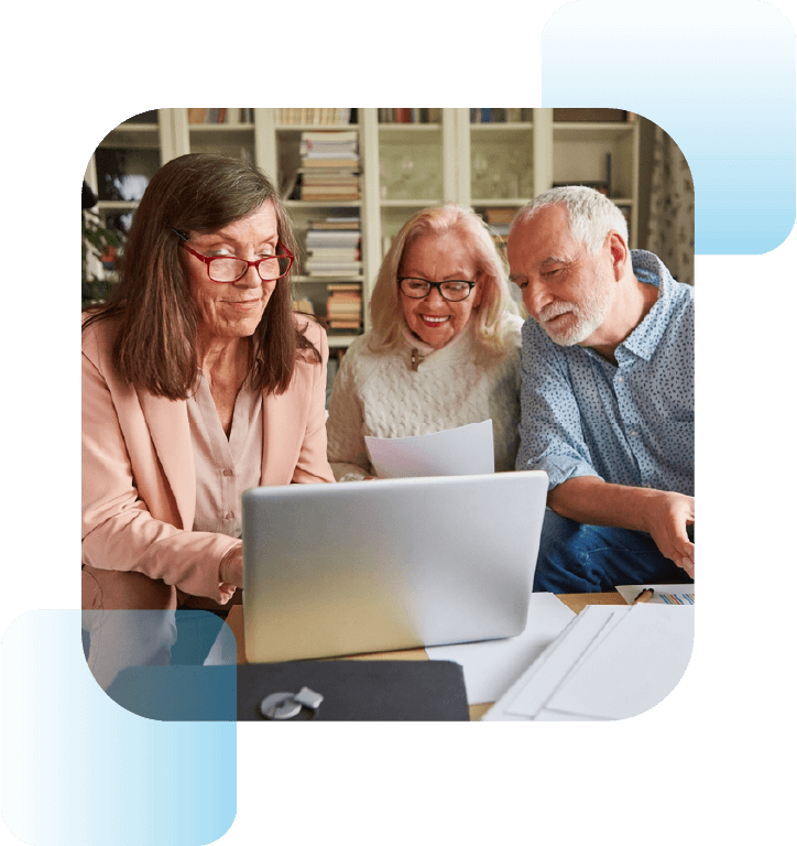 Retiree discussing mortgage options using asset depletion with an advisor in Orange County