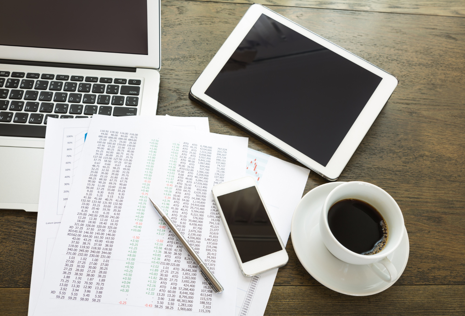 Paperwork showing bank statements for mortgage qualification
